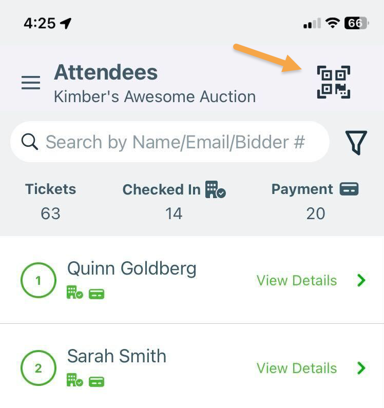 Auction_Attendees_screen_with_arrow_pointing_to_QR_code_icon.png