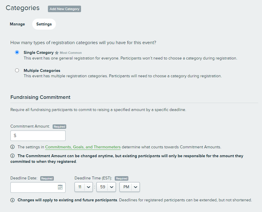 Single Category Fundraising Commitment settings.png