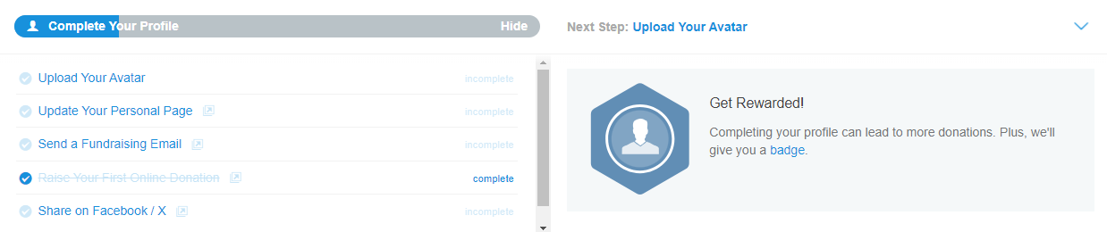 Quest steps in Fundraising Dashboard.png