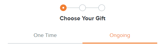 Ongoing gift tab label