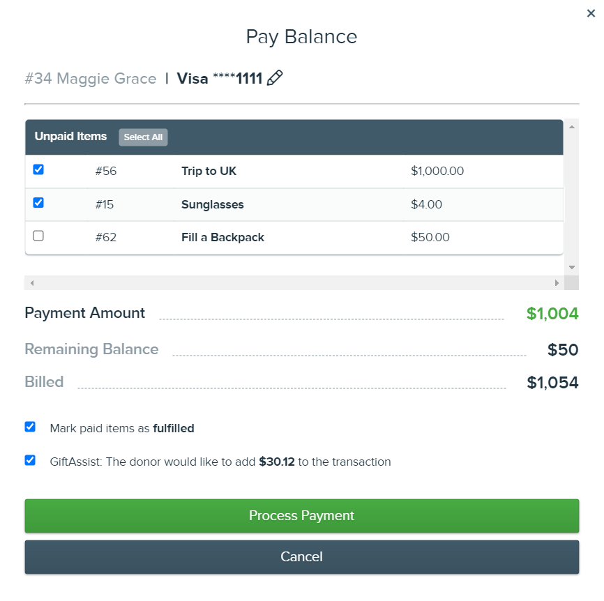 Pay Balance modal with itemized payment list.png