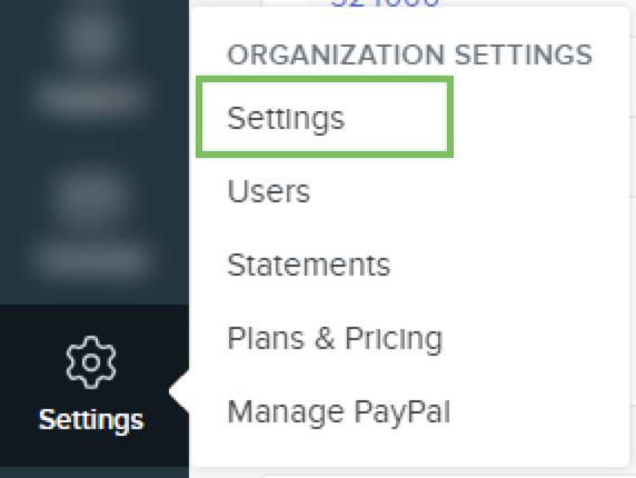 Settings nav items with menu and box around Settings.png
