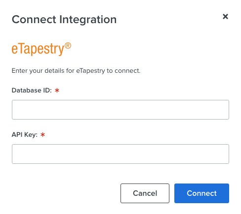 eTapestry Connect Integration modal.png