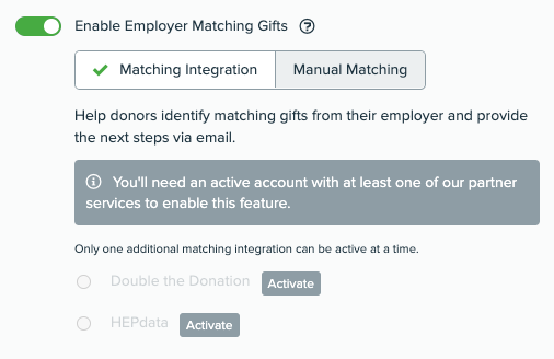 Enable Matching Gifts area expanded - Matching Integration.png