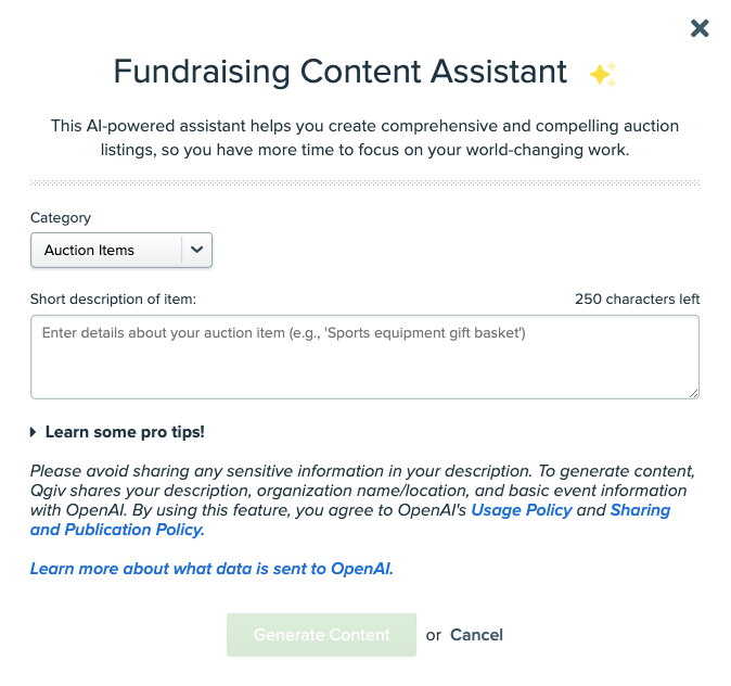 Fundraising Content Assistant item modal.png