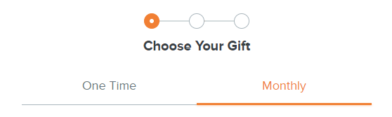 Monthly gift tab label