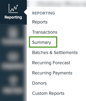 Summary link in Reporting menu.png
