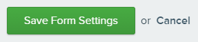 Save Form Settings button
