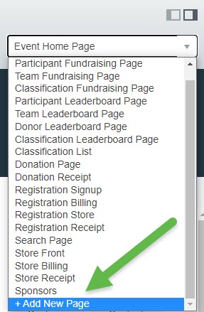 Event_Builder_navigation_dropdown_with_arrow_pointing_to_Add_New_Page_option.jpg